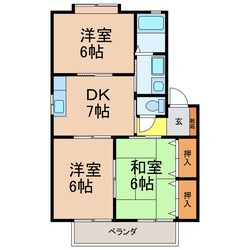 アゼリアコート　Dの物件間取画像